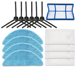 BuFan 15Piezas de Repuesto para ILIFE Robot Aspirador V3 V3s V5 V5s V5s Pro, Incluye 4 filtros HEPA y 6 cepillos Laterales, 1 filtros primarios y 4...