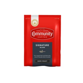Community Coffee Signature Blend Dark Roast Ground Coffee Fractional Packs, Box of 20 2.5 Ounce Packets