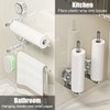 Paper Towel Holder, No Drill 180 Degree Rotatable Towel Rack