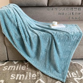sledar Microfiber Blanket, Throw Blanket, Warm, Furry, Soft, Microfiber, Washable, Antibacterial, Odor Resistant, Dust Mite Resistant, Anti-Static, For Fall and Winter, Comfortable Air Conditioner Protection During Summer, 3’3” x 4’11” (100 x 150 cm), Sk