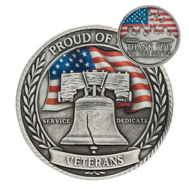 F4godwar Military Tribute Challenge Coin-A Salute to Veterans,Remembering Heroes,Liberty Bell.The Perfect Gift for Veterans Day and Memorial Day (1)