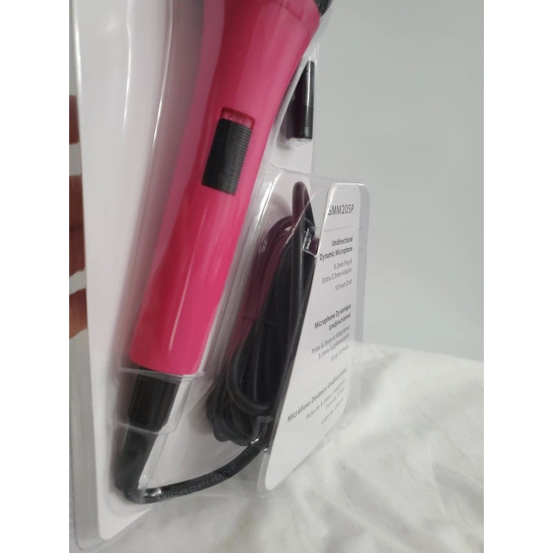 The Singing Machine Singing Machine Unidirectional Dynamic Microphone SMM205P Pink