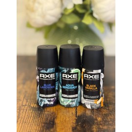 Axe Blue Lavender/Aqua Bergamot/Black Vanilla 1oz Sprays (3 Pack)-TRAVEL SIZE