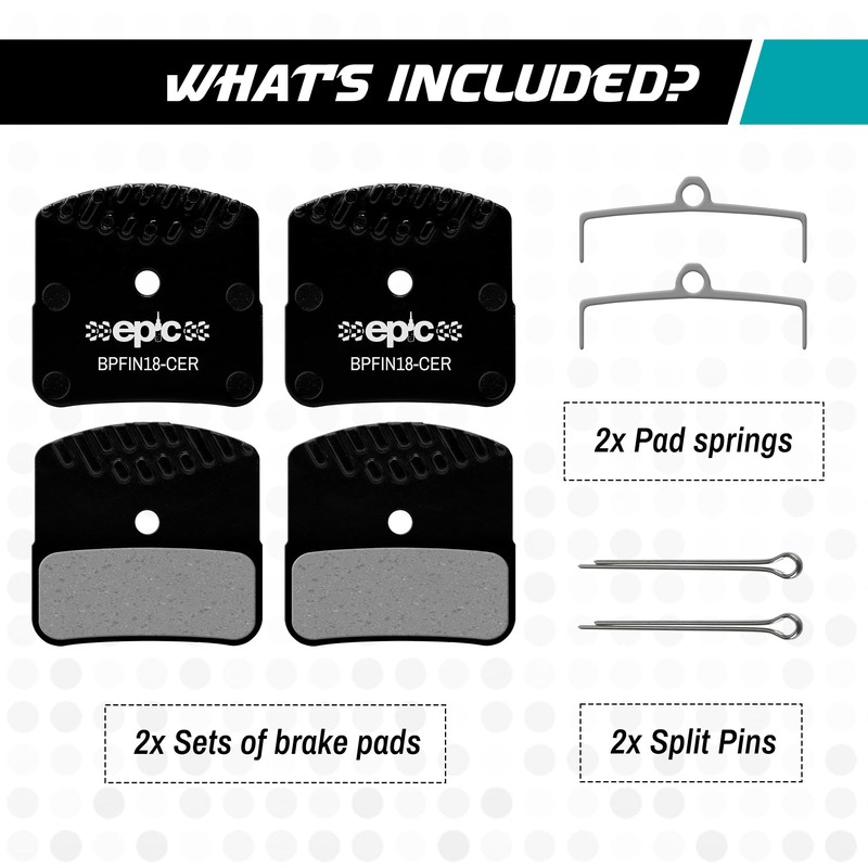 epic Disc Brake Pads with Cooling Fins | Fits H03A,