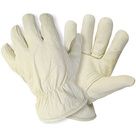 Briers Lined Hide Gloves, White, Large