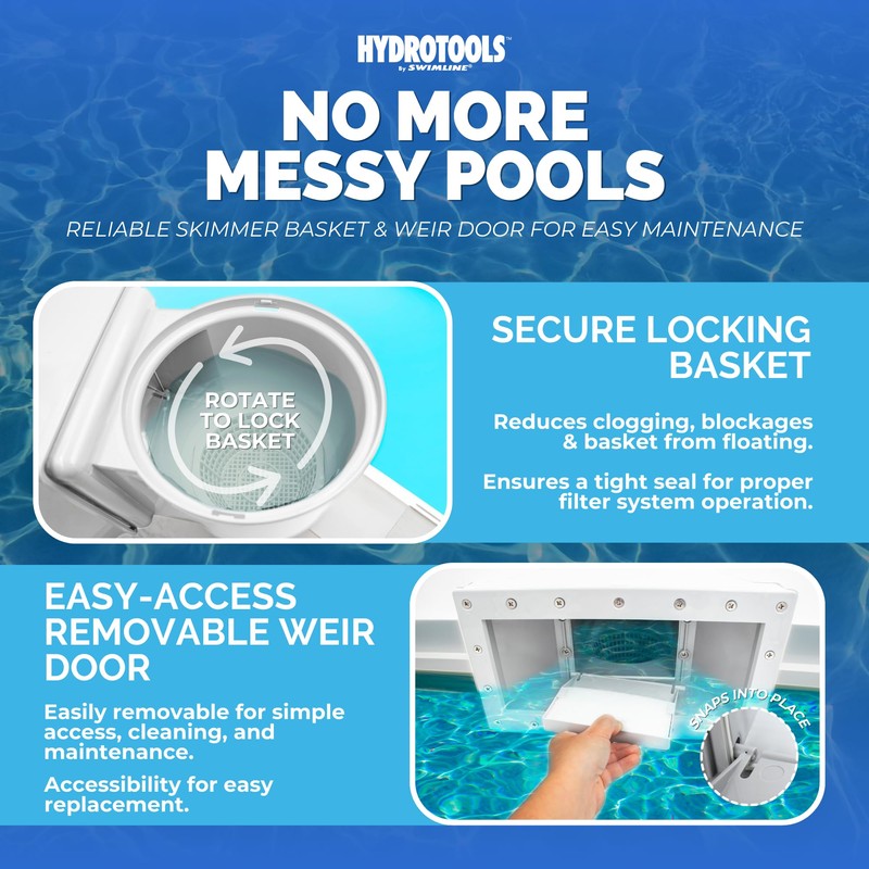 SWIMLINE HYDROTOOLS Standard Wide Mouth Above Ground Pool Skimmer Kit