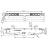 Vanguard Sliding Patio Door Mortise Lock with 7-11/16" Hole Spacing