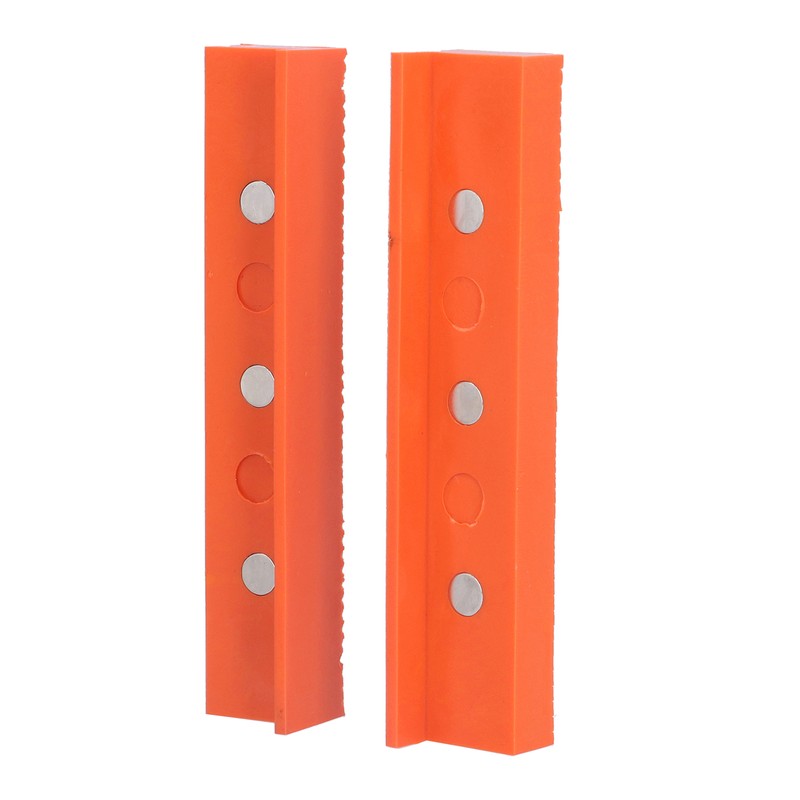 2Pcs Jaws Protection Cover ABS Multiple V Shape Grooves Magnetic