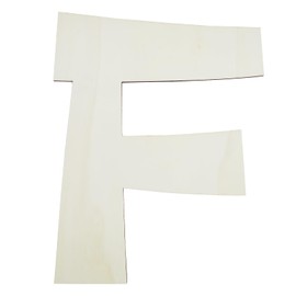 12 Inch Unique Wooden Letters for Wall Decor, Unfinished Wooden Letters Thick 1/5 Inch Large Craft Wood Letter for Garden Signs, DIY Painting Christmas Wedding Hanging Decoration - Wooden Letter F
