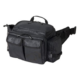 Daiwa Hip Bag (D) Spiral Black, 6.3 x 13.4 x 9.1 inches (16 x 34 x 23 cm)