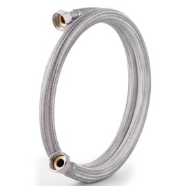 Garden Leader Hose 5ft x 5/8" ID, Short Garden Hose, EPDM Rubber Core with 304 Stainless Steel Braided Layer Water Hose, 3/4 GHT Dual Female Fittings, Heavy Duty, No Kink, Flexible,1500 Burst PSI