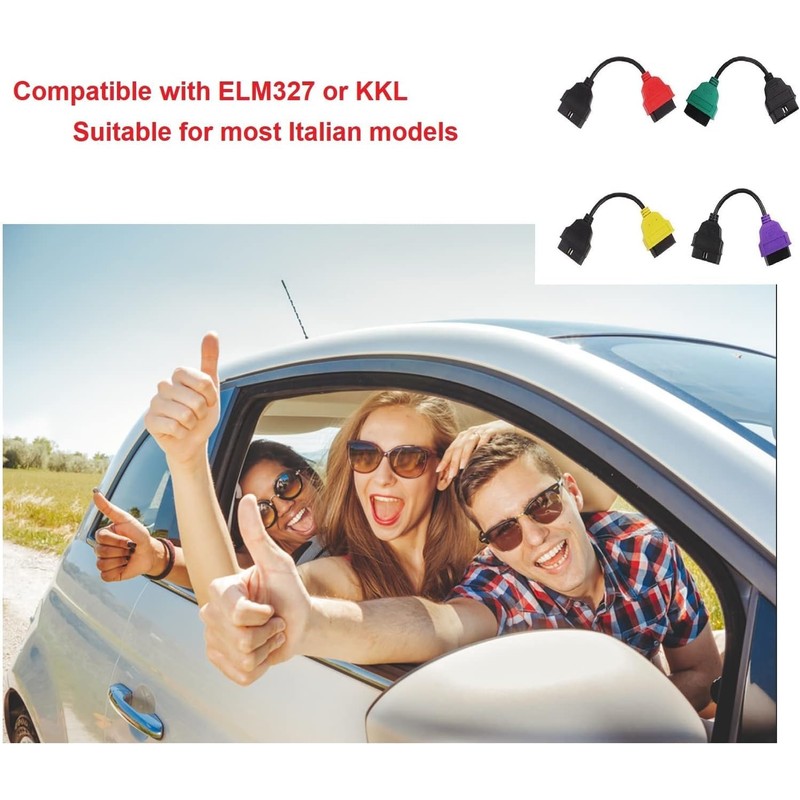 Alchiauto Fi-at ECUScan Multi Adapter Cable for Set for Diagnostic