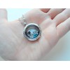 Custom Graduate Circle Floating Charm Locket Necklace, Stainless Steel Locket,