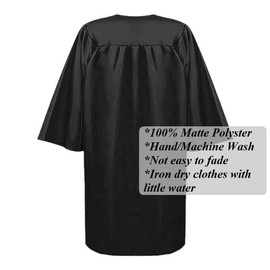 2024 Matte Graduation Cap and Gown Tassel Set, Black Size 51 - Junior/Senior High School/College Graduates