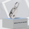 HARLUE 4PCS Single Pulley Block M15 Stainless Steel Small Pulley