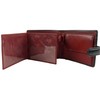 Visconti Leather Mens Tri Fold Wallet Torino Collection Black Red