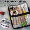 Portable Travel Utensils, Reusable Silverware with Case for Fixing Tableware,