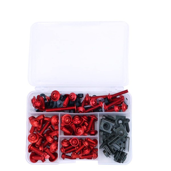 ANCLLO 177PCS Motorcycle Sportbike Complete Fairing Bolts Kit Fastener Clips