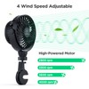 LEMOISTAR Car Fan, USB Powered Car Circulator with Multi-Directional Hook,