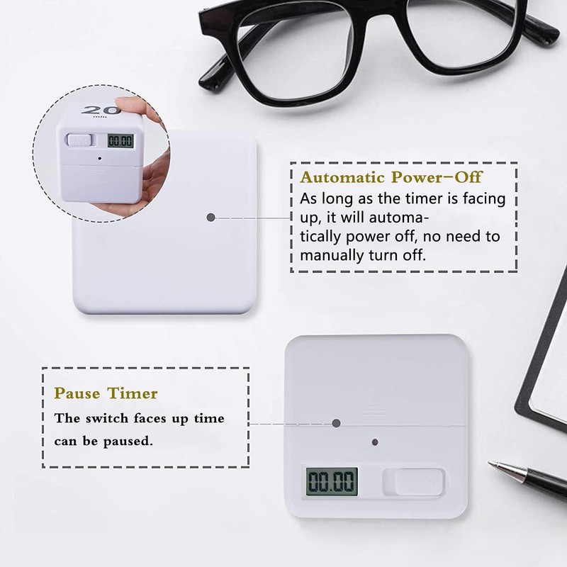 DQDEDIAN Cube Timer, Kids Timer with Gravity Sensor Flip 15