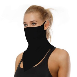 Neck Gaiter Face Mask Covering Bandanas for Men Women Summer UV Face Scarf Mask Cover Facemask Balaclava Headbands - Color: Brown Black