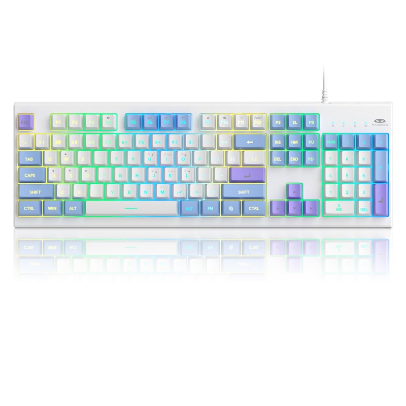 Creamy Keyboards,K2 MageGee Classic Keyboard Wired RGB Backlit 104 Waterproof