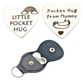 RFTWXHPN Christmas Birthday Gifts for Daughter Son Pocket Hug from Mummy Heart Pocket Hugs for Daughter Son Gifts from Mom Inspirational Graduation Gift for Daughters Sons Hug Tokens
