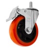 DOGOTULS ZF5197 Rodaja de PVC Naranja Giratoria con Espiga Roscada