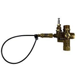 3/4" Compression Top Inlet X 1/2" FNPT Outlet, Pilot Unloader Check Valve, Throttle Control for MAX 6.5HP Gas air Compressors (140-175 PSI, 18" Throttle Control Cable & Unloader Valve)