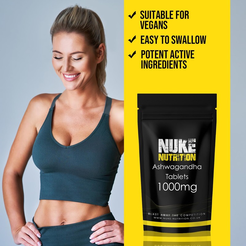 Nuke Nutrition Ashwagandha Tablets | 60 Tablets | 1000mg High