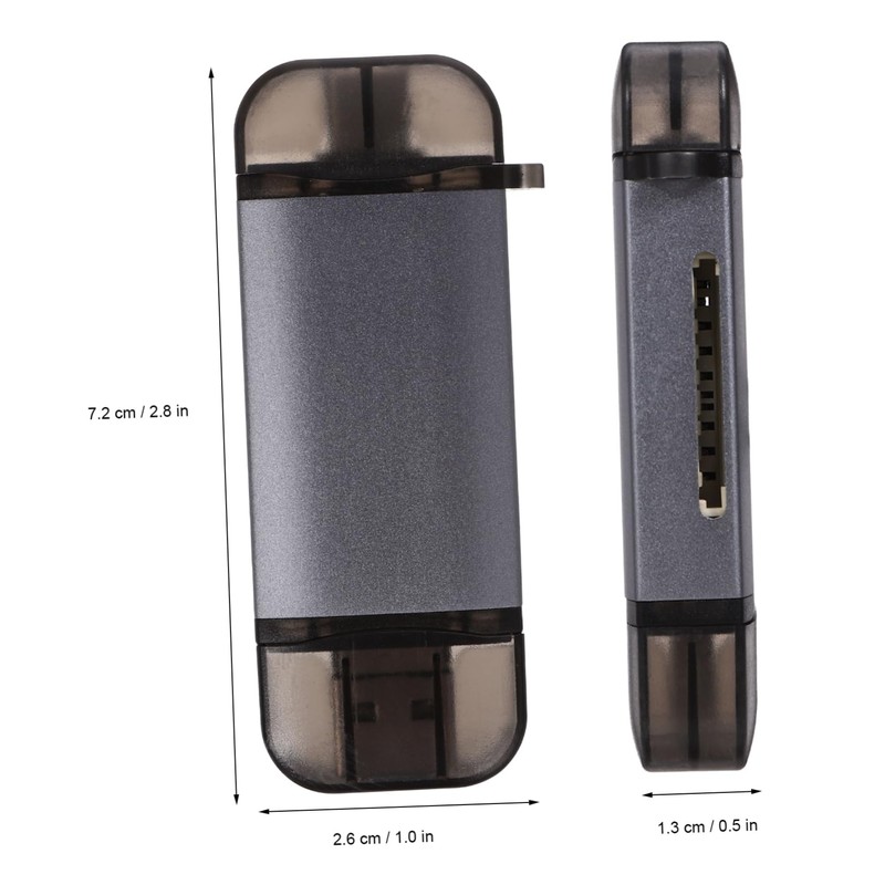 CAXUSD 2pcs USB Card Reader Keychain Multi-Function Portable Card Reader