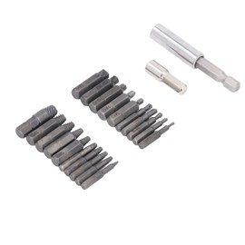 Damaged Screw Extractor Set 20 Stück Schraubenentferner Set mit hoher Geschwindigkeit Stahl, Spiral Schraubenentferner Kit