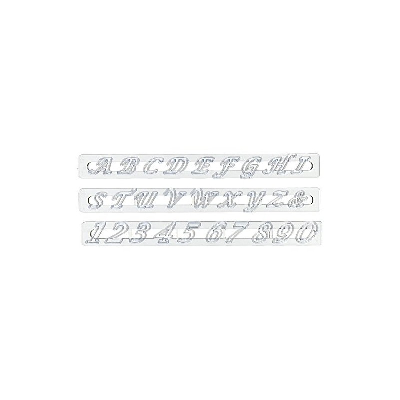 FMM Upper Case Script Alphabet & Number Tappit Cutters Set