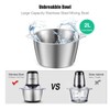 HOMEASY Meat Grinder Electric, Food Processor 2L Stainless Steel Meat