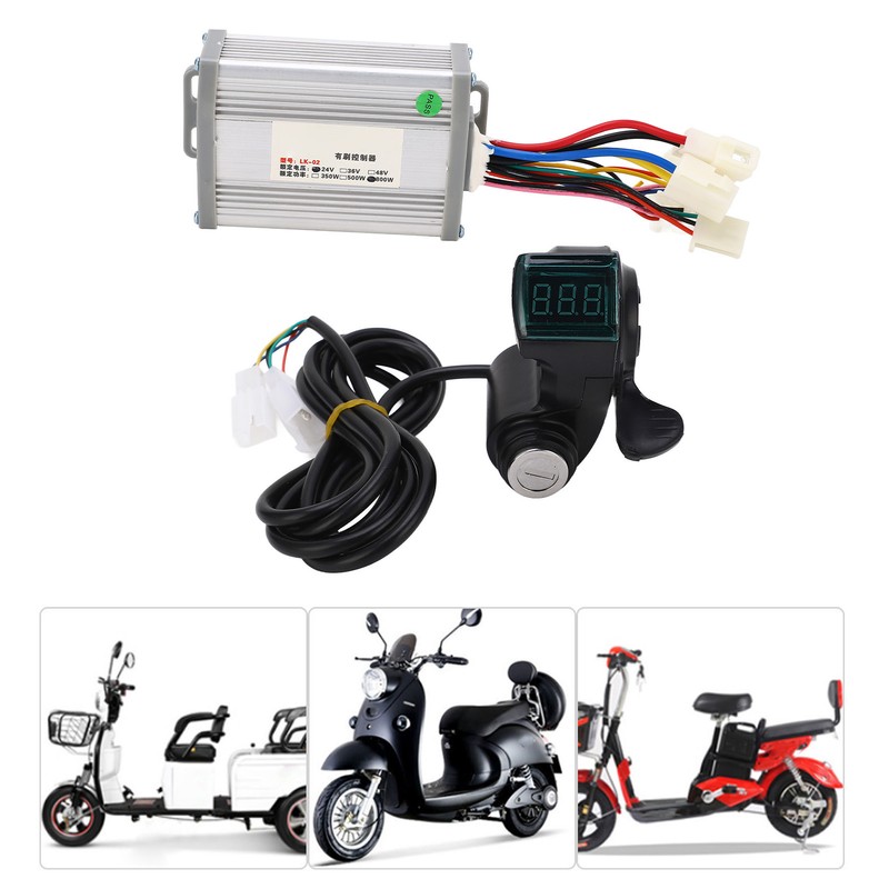 24V 800W Electric Bike Controller Thumb Throttle Handle Kit Lithium