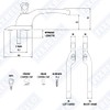 FixRello Window Handle 40mm Spindle - Offset Right-Handed espag Inline