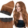 Full Shine 12 Inch Secret Wire Hair Extensions, Copper Color