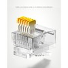 100 Pcs RJ11 RJ12 6P6C Telephone Connectors, RJ11 RJ12 6P6C