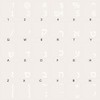HEBREW KEYBOARD LABELS with WHITE LETTERING ON TRANSPARENT BACKGROUND for