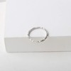 Kakikaki 925 Sterling Silver Hammered Textured Thin Small Adjustable Open