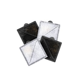 PetSafe Ion-X Pet Fountain Filters 4-Pack - Dual Filtration - Activated Carbon Water Filter - Removes Bad Taste & Odor - Water Softening Filter for Cats & Dogs