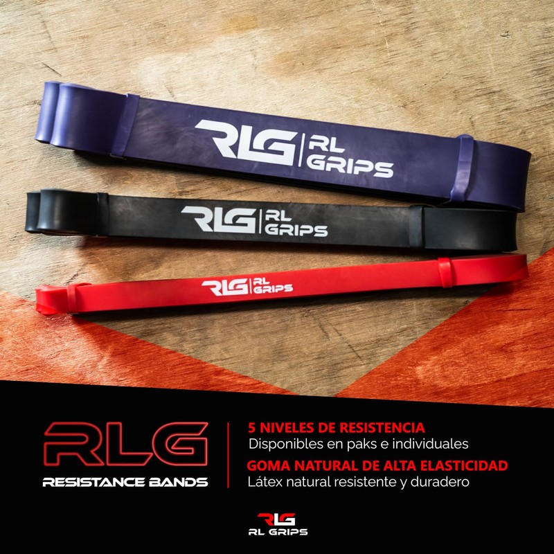 RL Grips® Resistance Elastic Bands for Muscle Building - Fitness