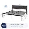 Allewie King Bed Frame with Upholstered Headboard, Chic Diamond Stitched