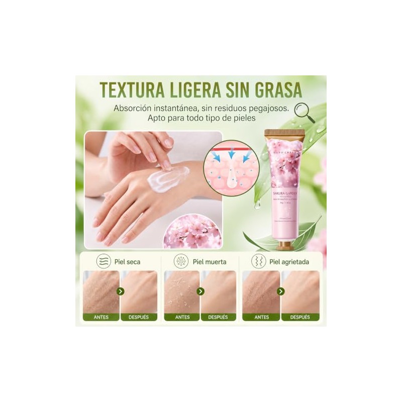 Crema Manos Hidratante, Crema para Manos 12 PCS