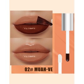 Erinde Peel - off Bálsamo Labial Hidratante, 2 en 1 Matte Peel - off Lipstick & Lip Gloss, Barra de Labios Resistente al Agua de Larga Duración, Alta Pigmentación, Taza Antiadherente, 02# MUAH-VE