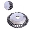 6-Inch Rotary Steel Wire Weed Brush Blade with Universal Adapter