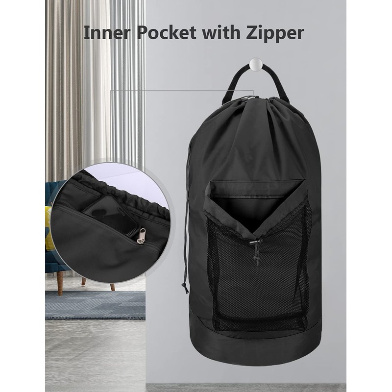 Dalykate Backpack Laundry Bag, Laundry Backpack with Shoulder Straps and