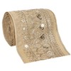 CABODYALS 3.46 Inch Gold Jacquard Embroidered Ribbon Polyester Sequin Bead