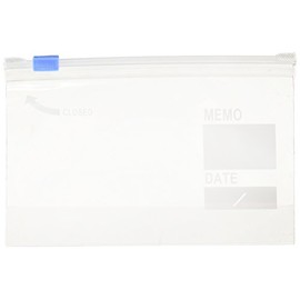 System Polymer Slide Zipper Storage Bag, Transparent, S 6.3 x 6.7 inches (16 x 17 cm), Thickness 0.002 inches (0.06 mm), XP-11, Pack of 12