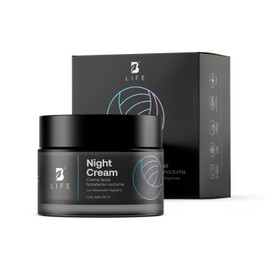 Crema Facial Hidratante de Noche con 90 ml. Enriquecida con Retinol y Ácido Hialurónico, Skincare Facial Antiarrugas. Night Cream B Life.